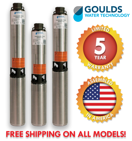 Goulds Submersible 4" Well Pumps - HS Composite Series